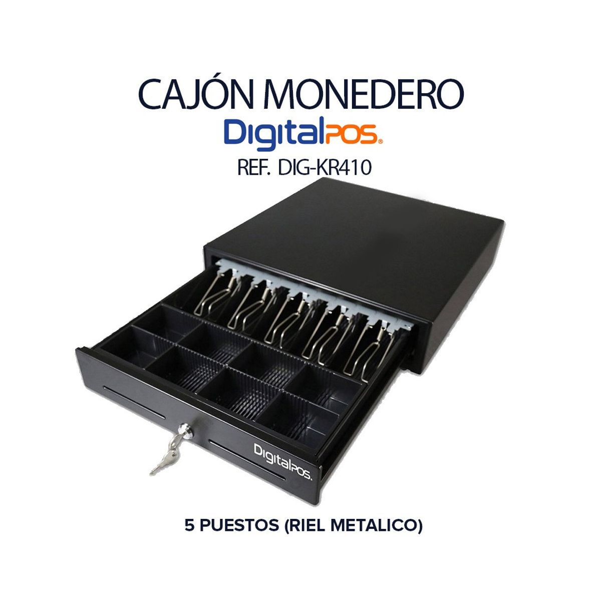 DIGITAL POS - CAJON MONEDERO DIGITAL POS DIG-KR410 5 PUESTOS