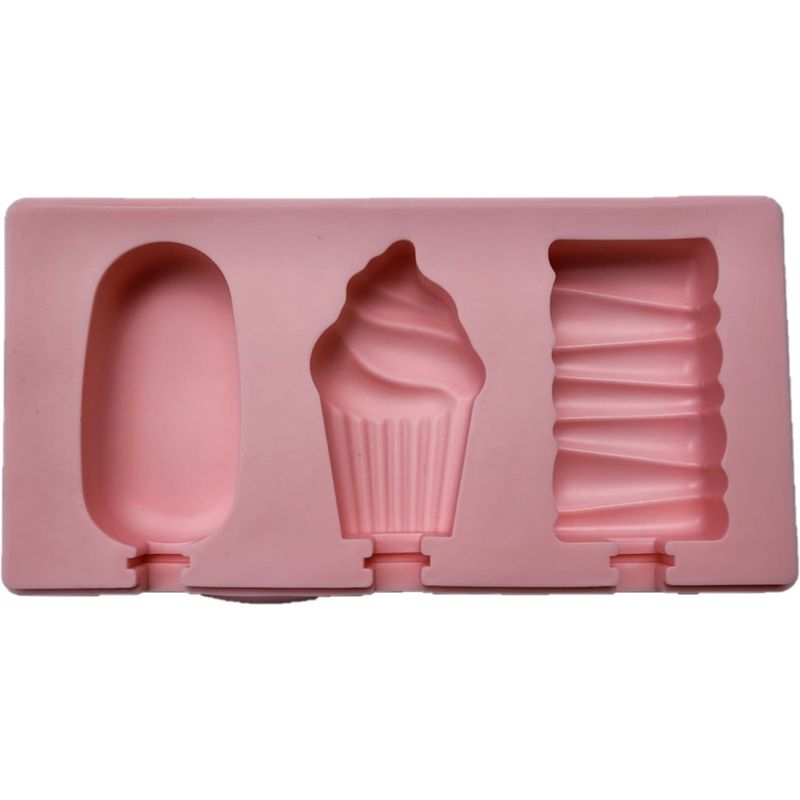 GENERICO - Molde Silicona Paleta Motivos Varios Magnum Helado Y Rayas