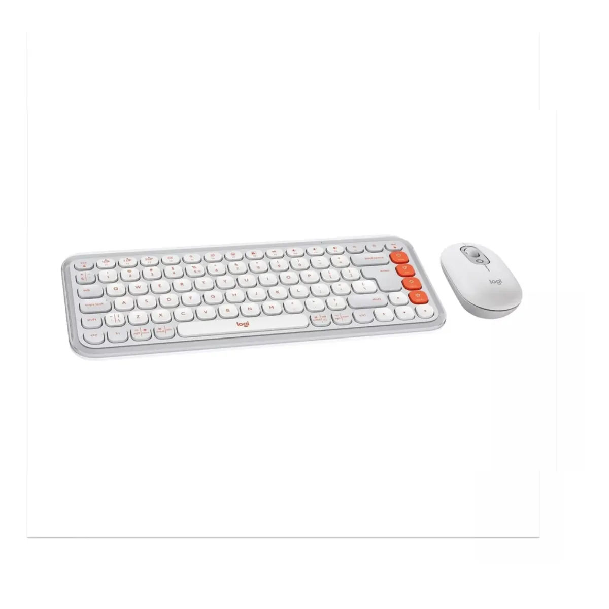 LOGITECH - Combo Teclado Y Mouse Bluetooth Logitech Pop Icon  Winmac de Color Blanco