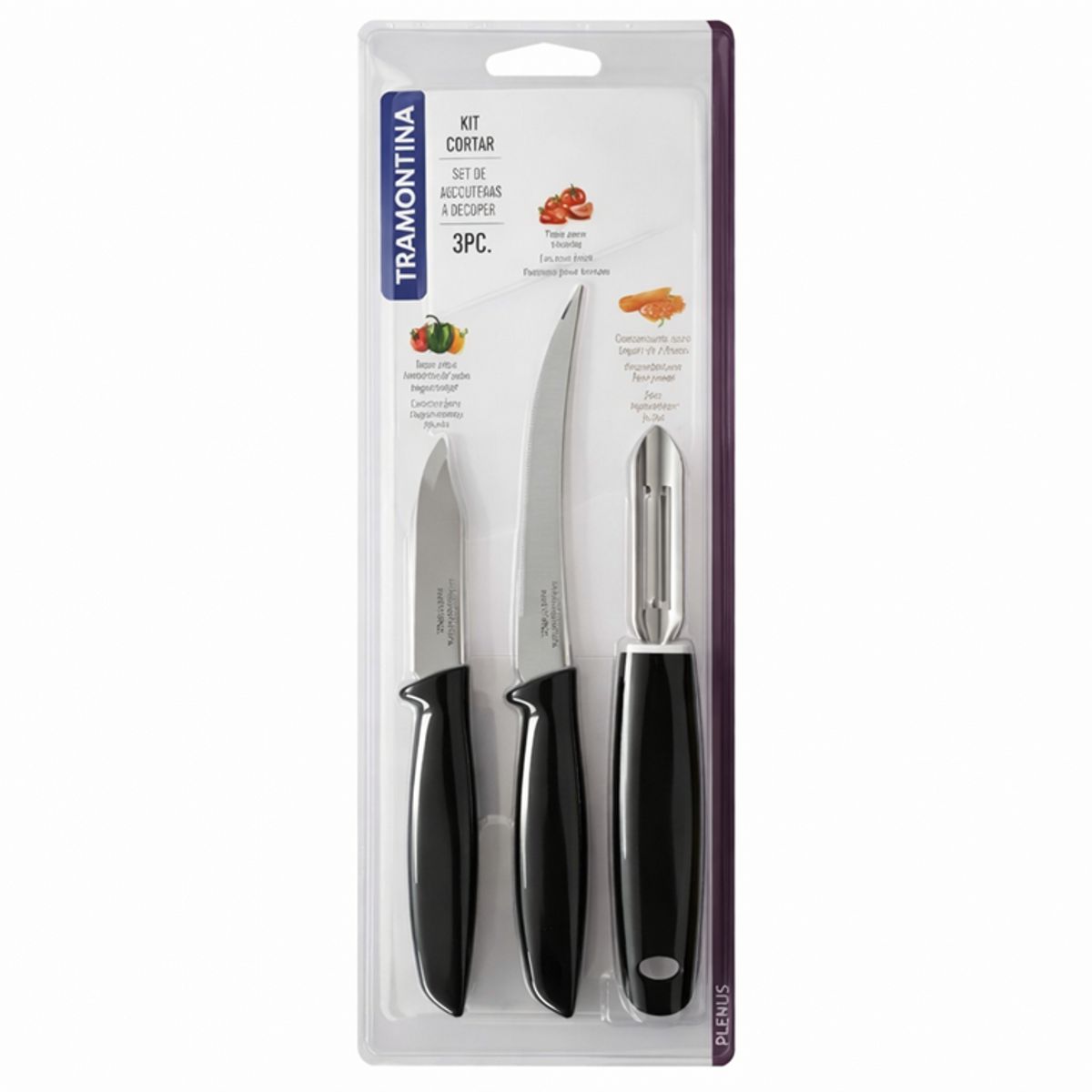 TRAMONTINA - Juego Para Cortar De 3 Piezas Plenus Tramontina 23498/053