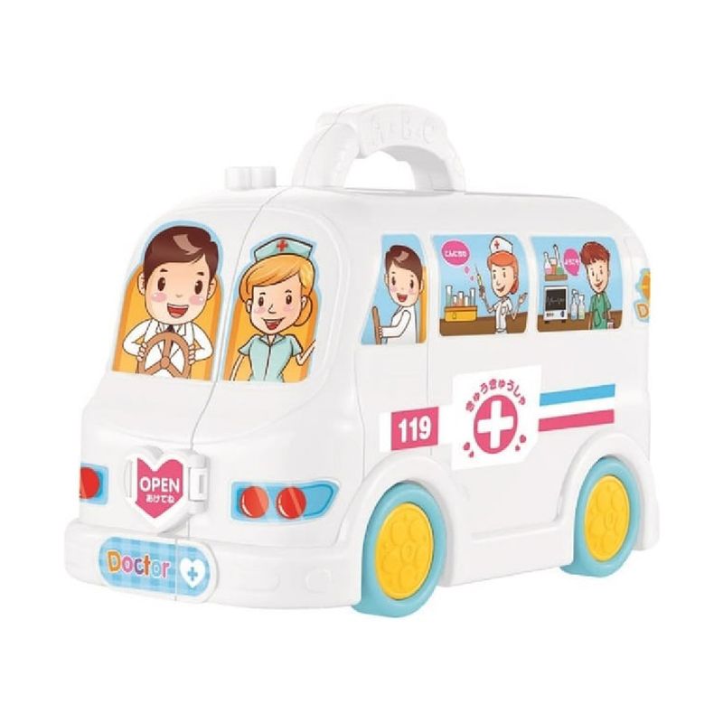 MARKET TOYS - Kit Maleta De Doctor Ambulancia Infantil Luces Y Sonidos