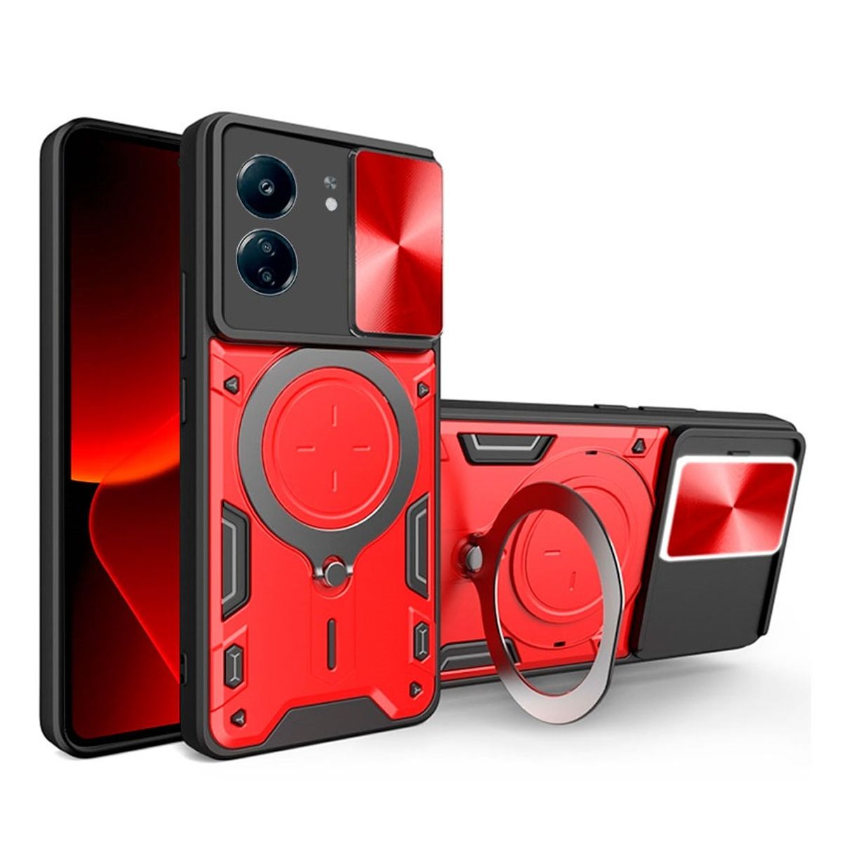 GENERICO - Estuche Armo antigolpe Xiaomi Redmi poco X7 Pro Rojo