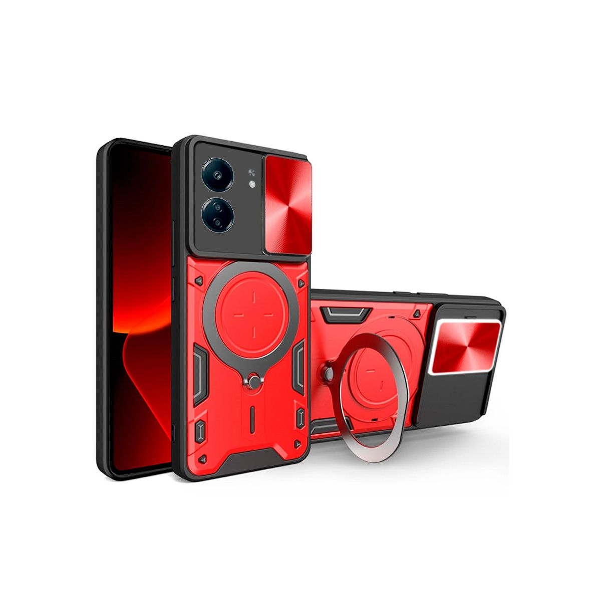 GENERICO - Estuche Armo antigolpe Xiaomi Redmi poco X7 Pro Rojo