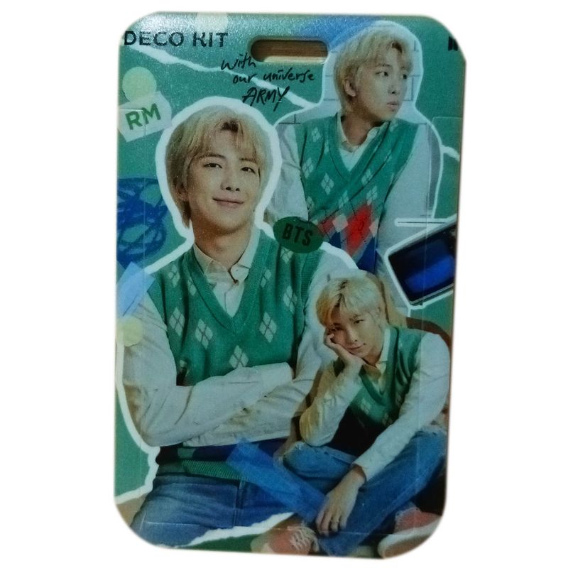 KPOP - Portacartas Plásticas Para Photocards Diseño RM Bts Kpop