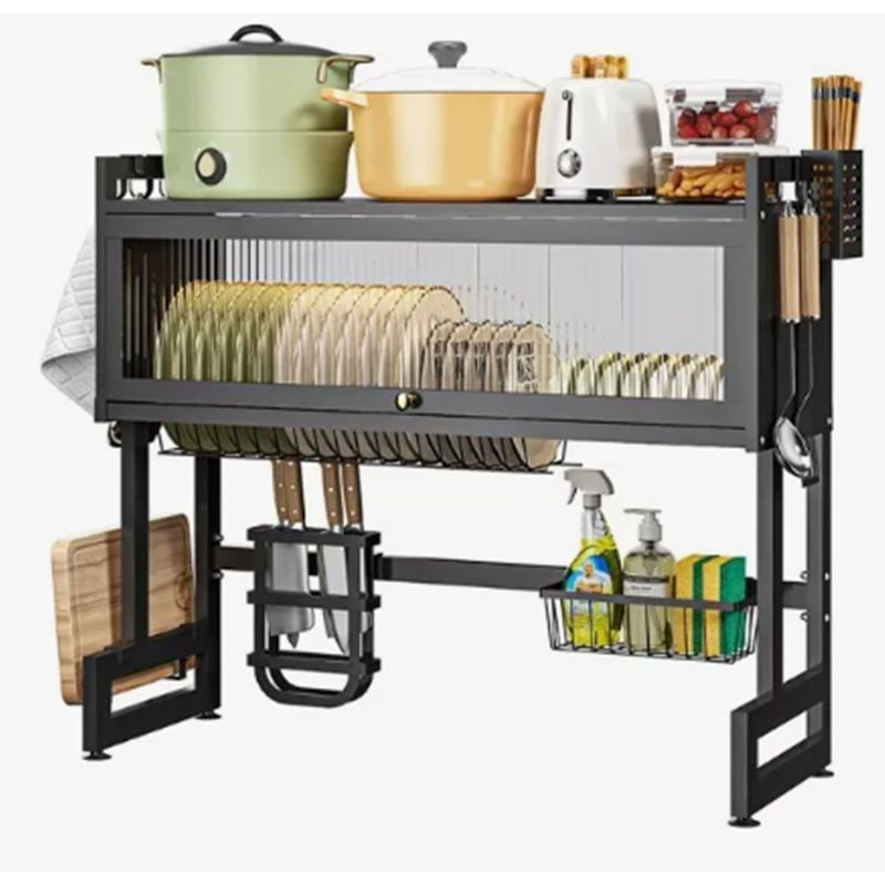 GENERICO - Escurridor Platos Cocina Fregadero Con Gabinete Multifuncion Color Negro