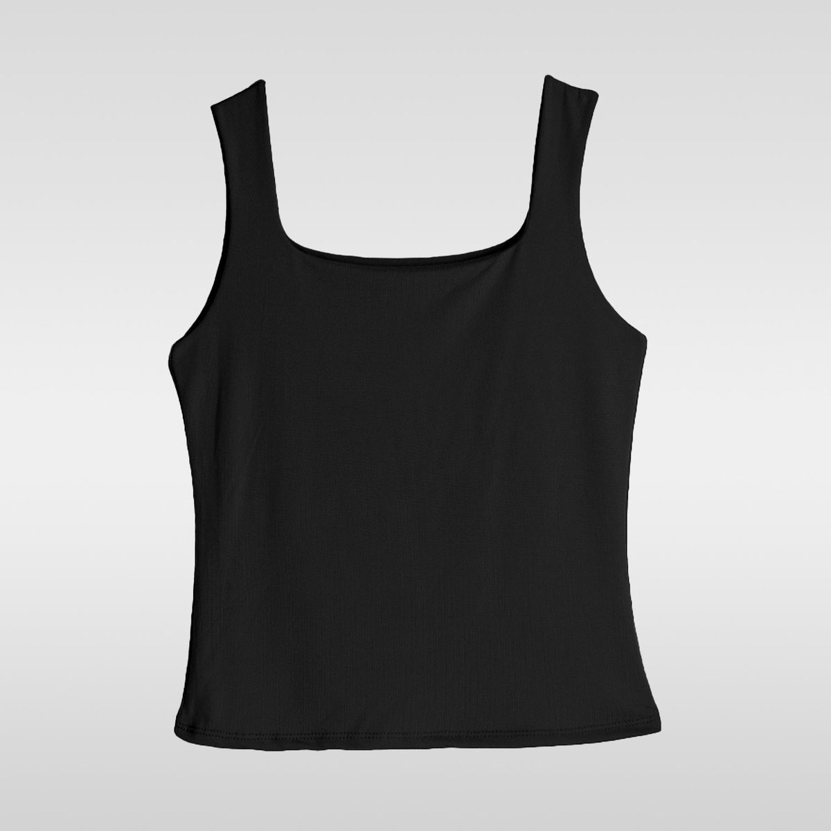 SYK - Blusa Crop Top cuello Cuadrado Para Mujer Unicolor Licrado