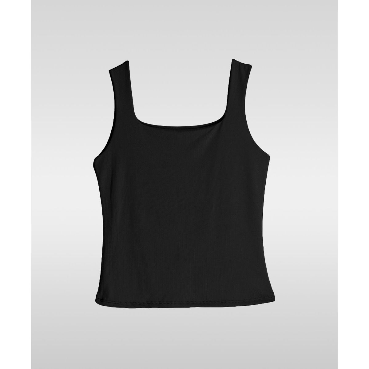 SYK - Blusa Crop Top cuello Cuadrado Para Mujer Unicolor Licrado