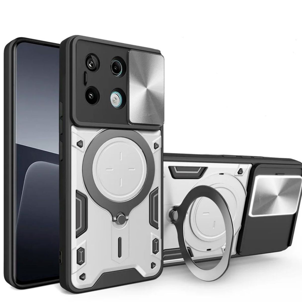 GENERICO - Estuche Armo Protección Camara Compatible con Honor 200 Smart Rojo