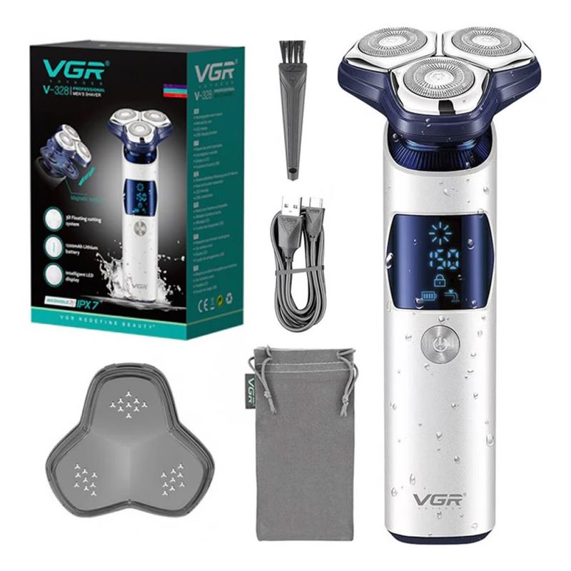 VGR - Afeitadora Eléctrica Hombre Shaver VGR V-328 Impermeable