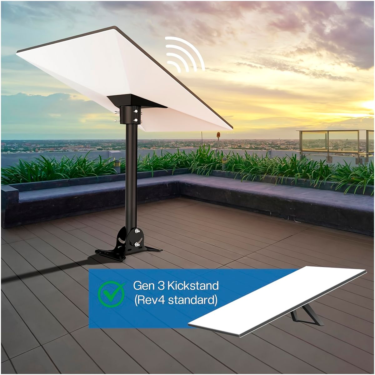 GENERICO - Adaptador Soporte De Techo Para Antena Starlink Estándar V4