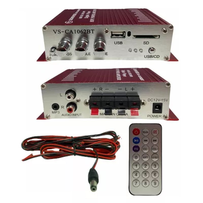 SONIVOX - Mini Amplificador Sonivox Vs-ca1062bt Con Control Remoto