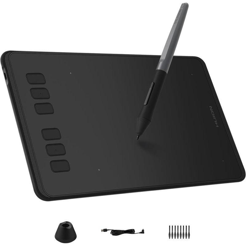 HUION - Tableta digitalizadora Huion Inspiroy H640P  6 x 4 Con Lapiz+Regalo