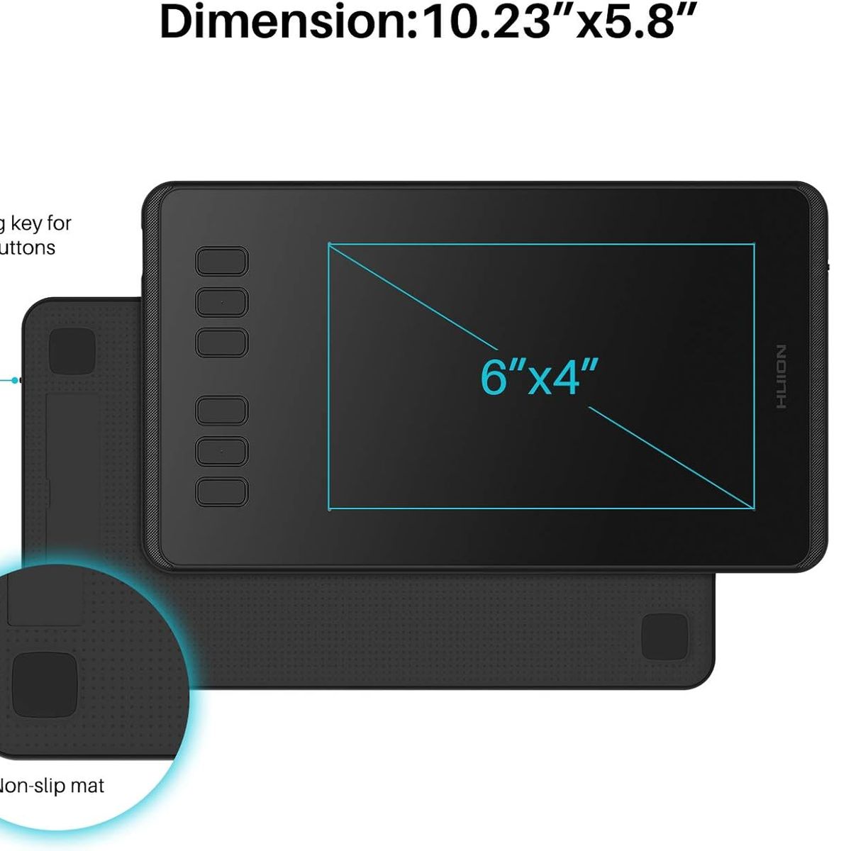 HUION - Tableta digitalizadora Huion Inspiroy H640P  6 x 4 Con Lapiz+Regalo