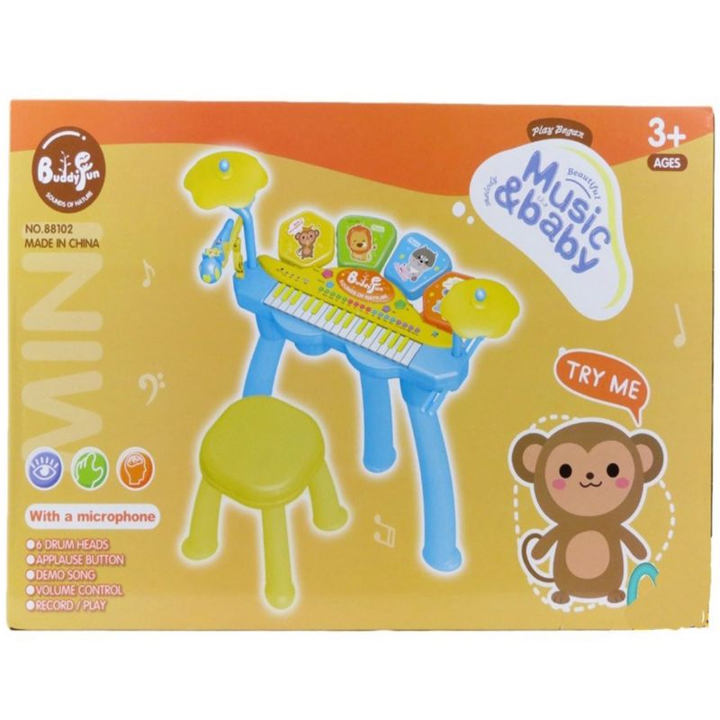 MARKET TOYS - Instrumento Infantil Batería Piano Infantil Luces Y Sonidos