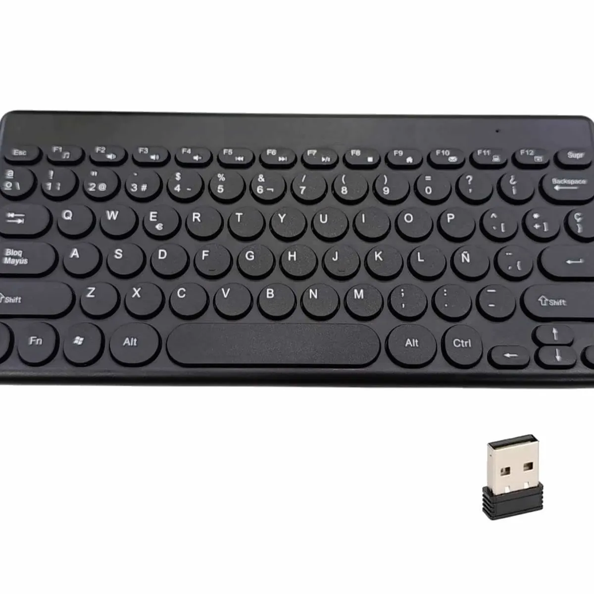 GENERICO - Teclado Inalambrico Diseño Slim De 78 Teclas En Español