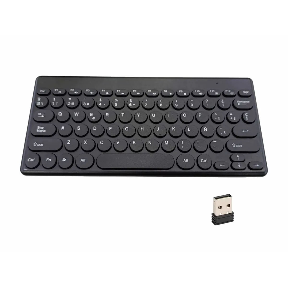 GENERICO - Teclado Inalambrico Diseño Slim De 78 Teclas En Español