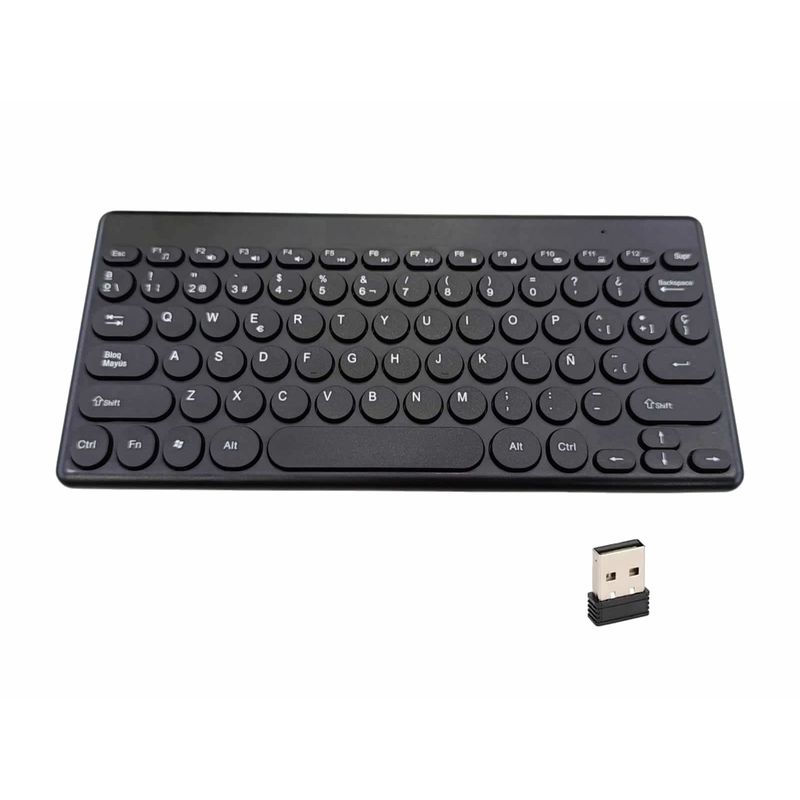 GENERICO - Teclado Inalambrico Diseño Slim De 78 Teclas En Español