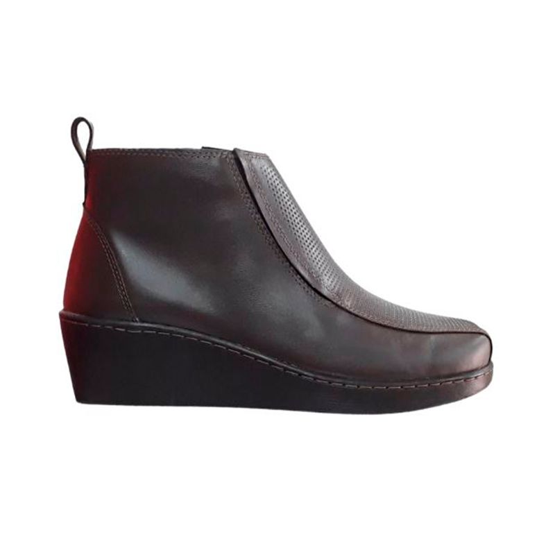 ROMULO - Botines Romulo Cuero Para Dama En Cuero Tacón Corrido