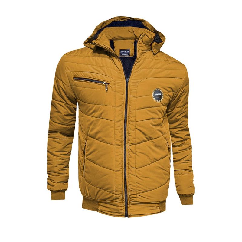 MODA EN CIRCUITO - Chaqueta Impermeable Mostaza  para Hombre Ovejera