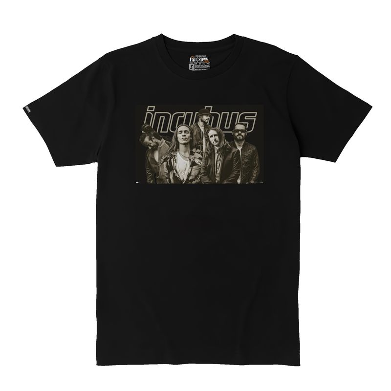 CREACIONES NU CROWN - Camiseta Incubus Banda Rock Foto Gris Hombre Nu Crown