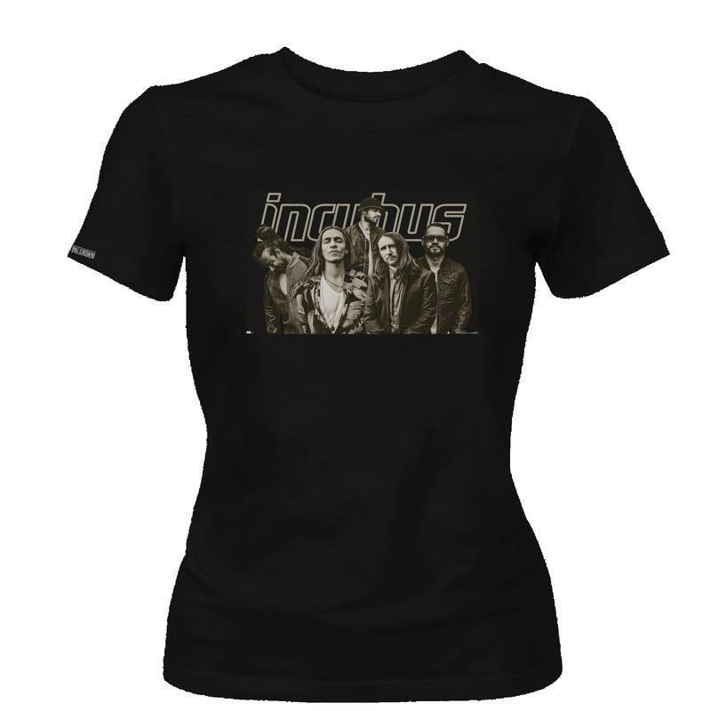 CREACIONES NU CROWN - Camiseta Dama Incubus Banda Rock Foto Gris Nu Crown