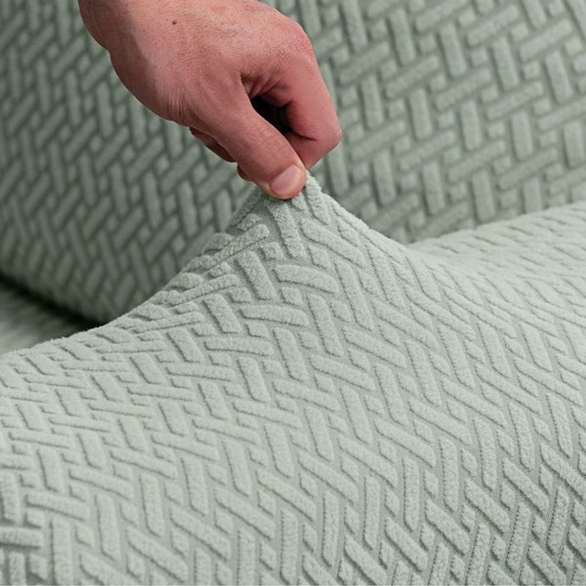 VIANNEY - Funda De Sillón Niza Verde 2 Puestos Vianney