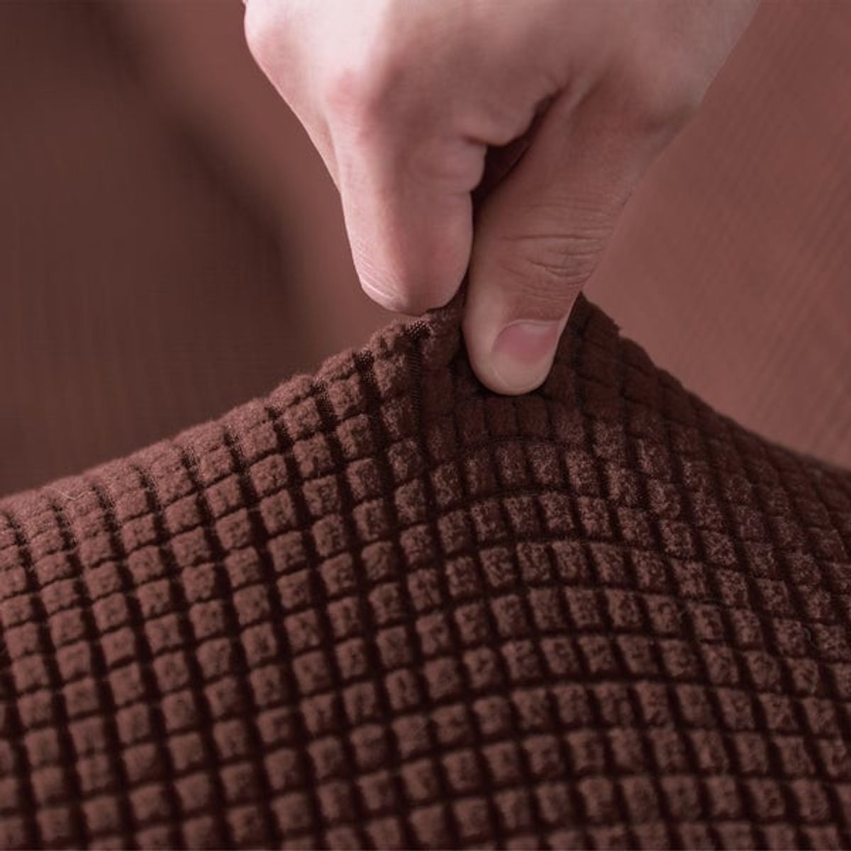 VIANNEY - Funda De sofá Niza Café 3 Puestos Vianney