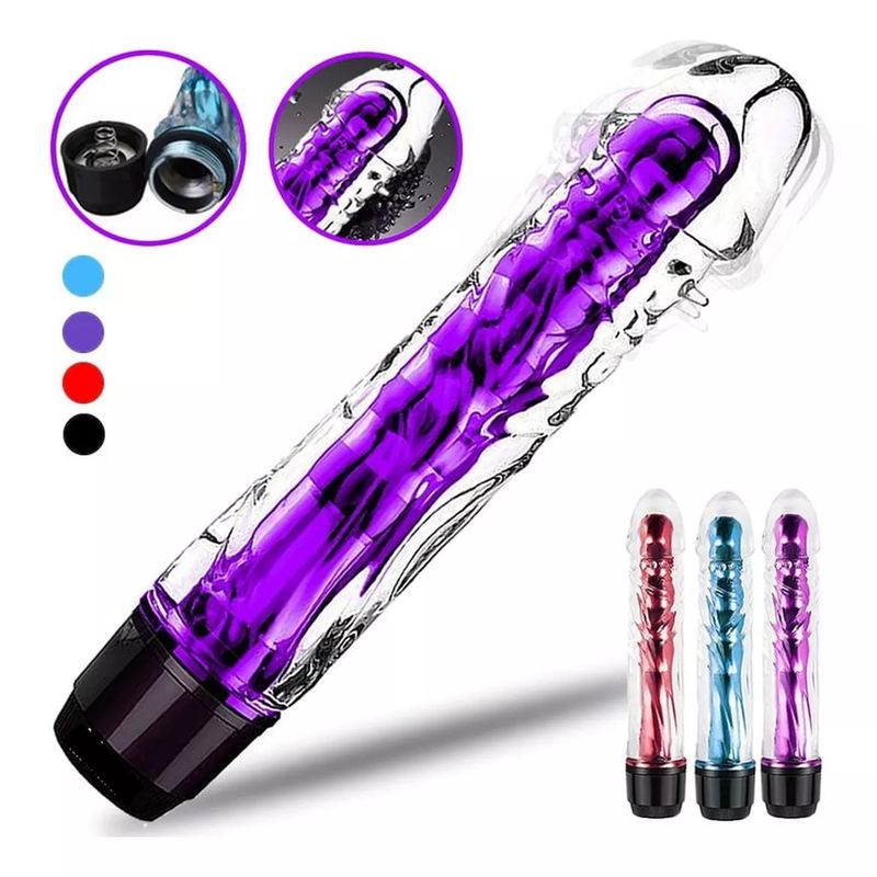GENERICO - Vibrador Dragon Con Funda Lisa17 CM Morado
