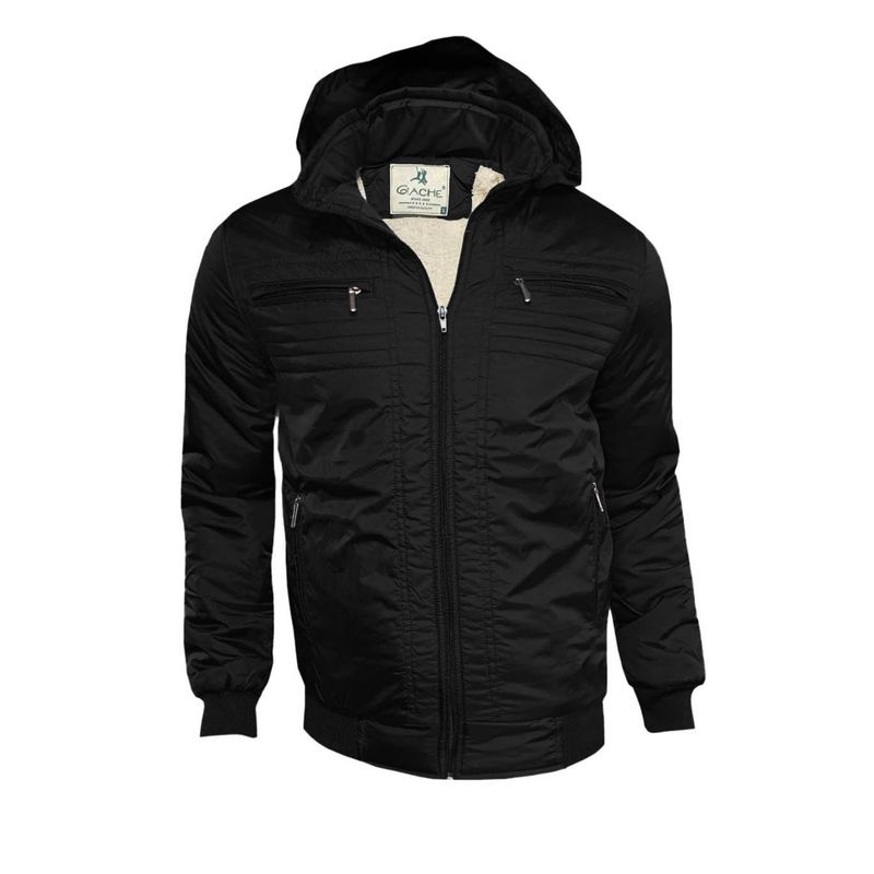 MODA EN CIRCUITO - Chaqueta Impermeable Para Hombre Ovejera Negra