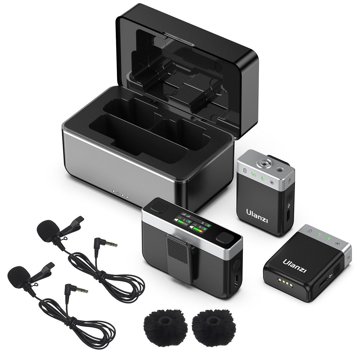 ULANZI - Set Completo de Micrófonos inalámbricos Ulanzi AM18 U-Mic