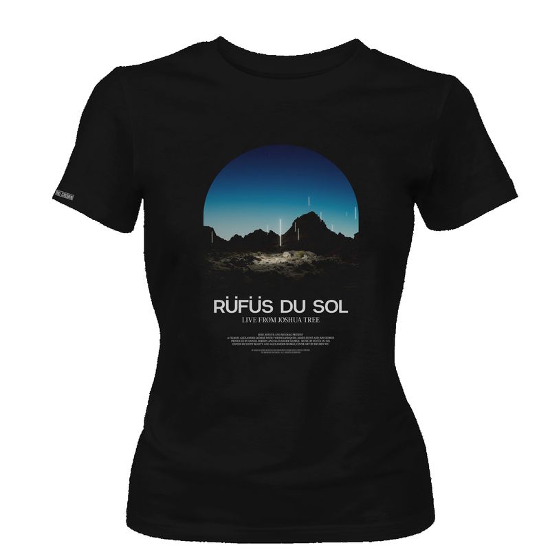 CREACIONES NU CROWN - Camiseta Dama RUFUS DU SOL DJ Desierto Nu Crown