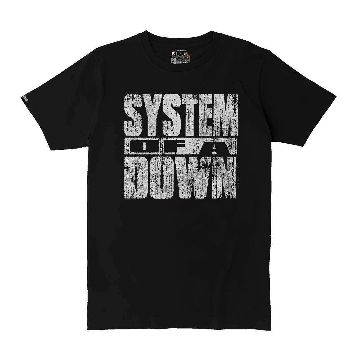 CREACIONES NU CROWN - Camiseta System Of A Down SOAD Logo Corrosivo Rock Hombre Nu Crown