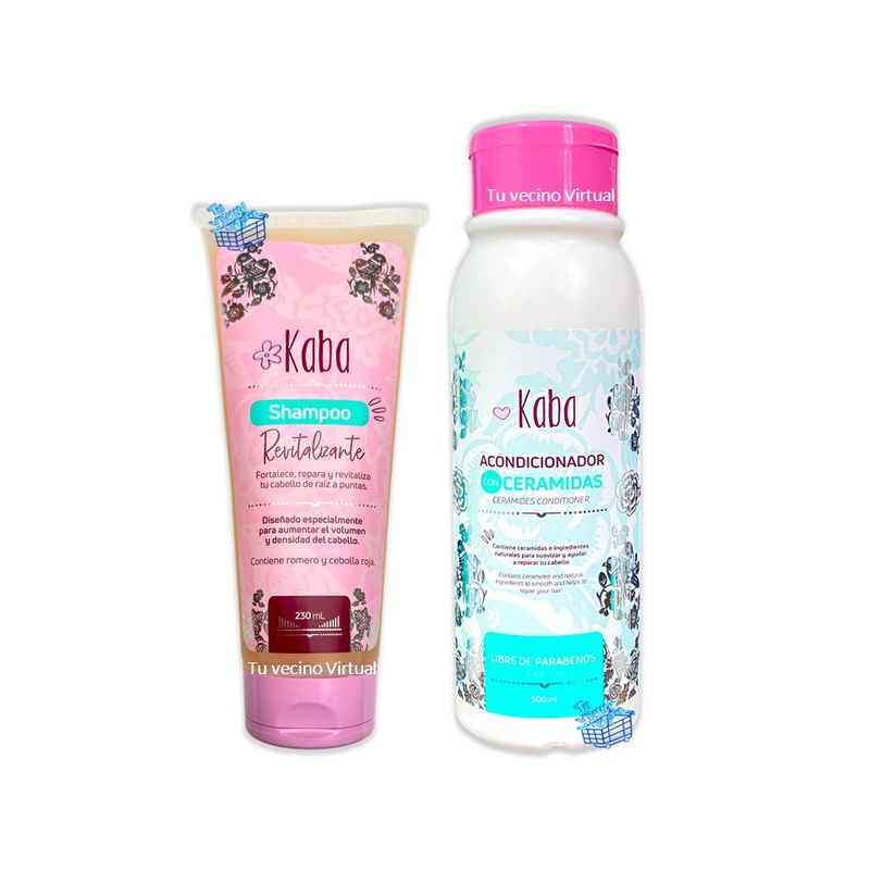 KABA - Acondicionador con ceramidas + shampoo revitalizante Kaba