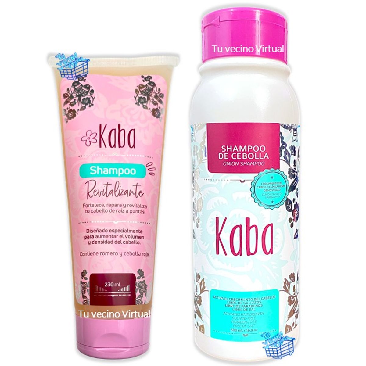 KABA - 2 Shampoo Revitalizante y cebolla Kaba