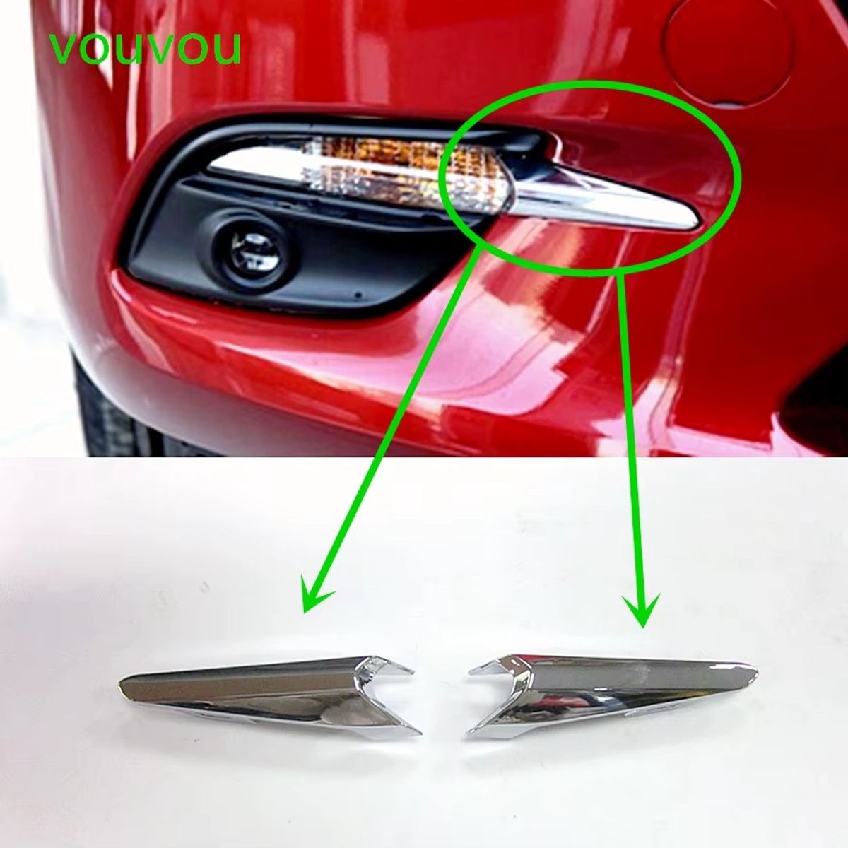 GENERICO - accesorios mazda 3 cubierta bomper delantero 2pcs 2017-2019