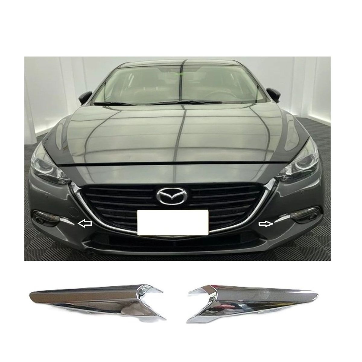 GENERICO - accesorios mazda 3 cubierta bomper delantero 2pcs 2017-2019