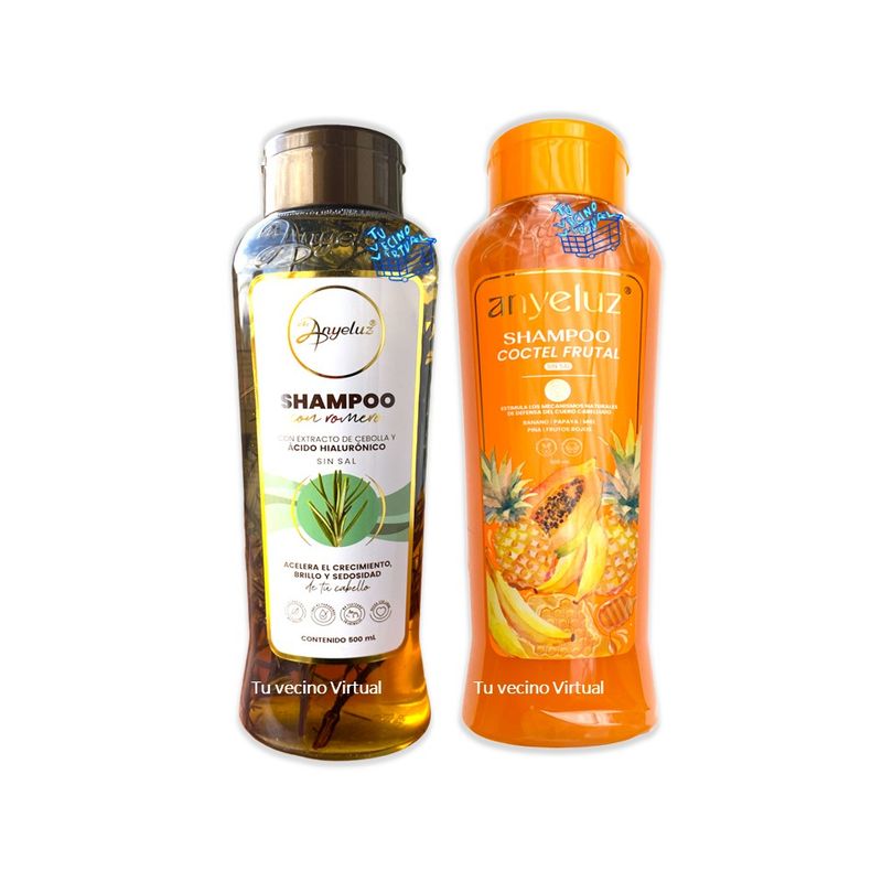 ANYELUZ - Shampoo coctel de frutas y romero x2  Anyeluz