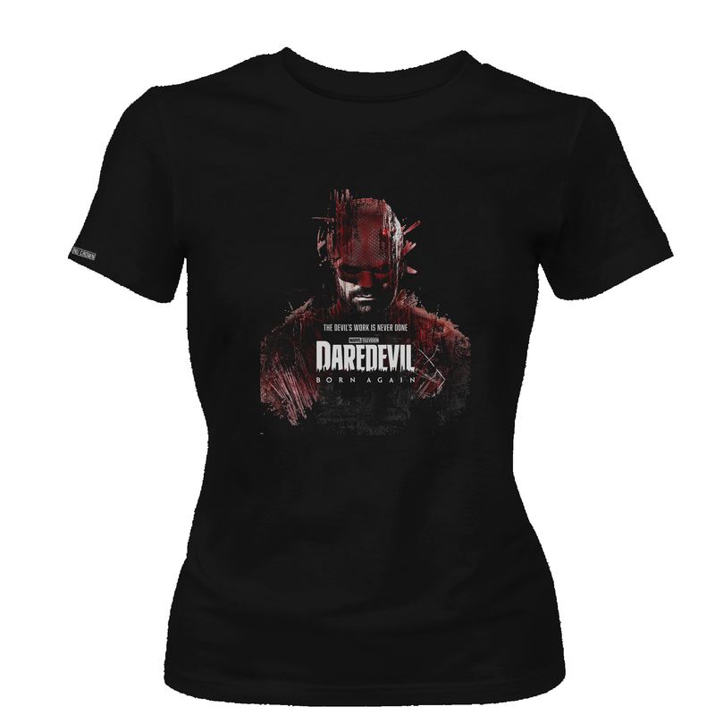 CREACIONES NU CROWN - Camiseta Dama Daredevil Born Again Serie Art Nu Crown