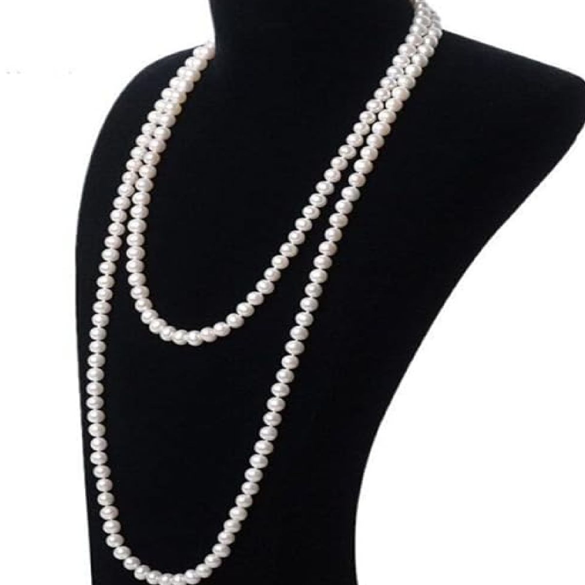 GENERICO - Collar largo de perlas para mujer perla de imitación