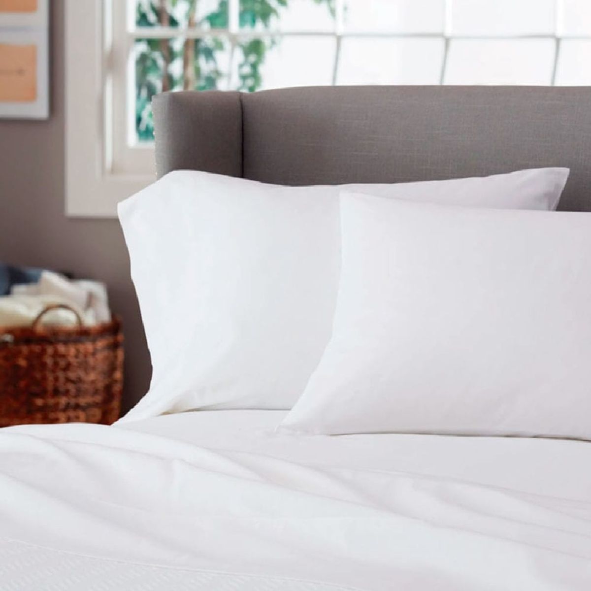 SIRENITAS - Juego de sabanas Cama King Blanco Elegante 40 cm alto