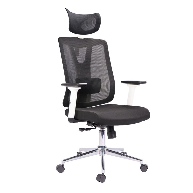 MUEBLESYA - Silla De Oficina Teorama Premium Presidente Marco Blanco