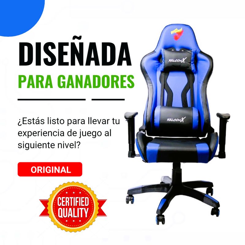FALCON X - Silla Gamer FalconX  SD-205 Blue Black