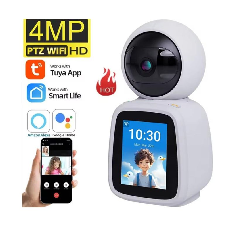 GENERICO - Camara De Seguridad Con Pantalla Video Llamada Voz Bidireccional