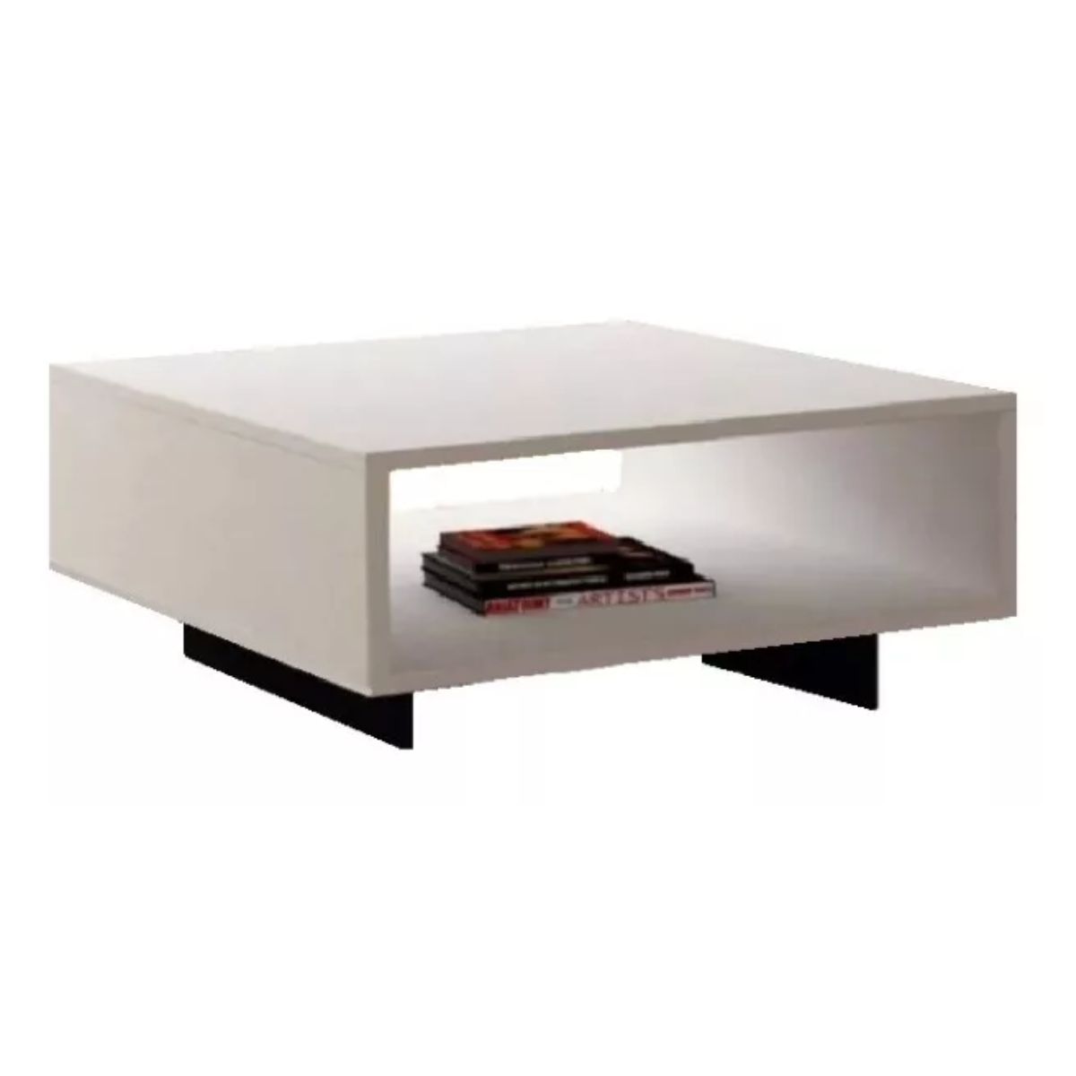 GENERICO - Mesa De Centro Mesa Auxiliar Para Sala Sujeta Libros mueble blanco