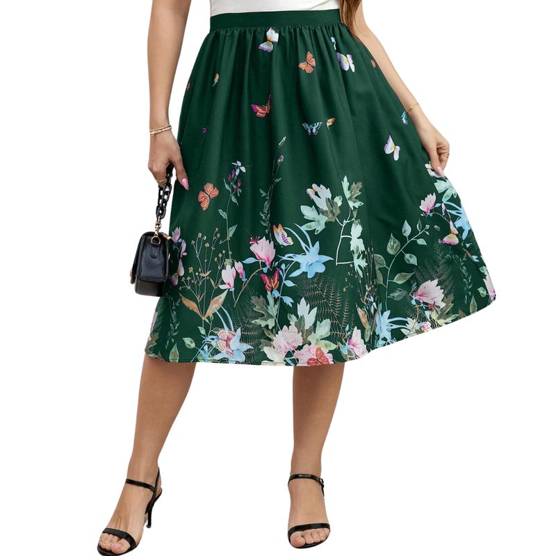 YURELKSHOP - FALDA CASUAL MIDI LINEA A