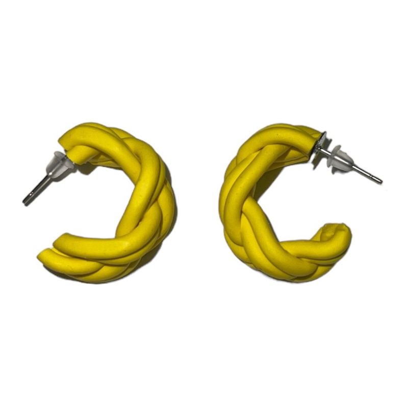 GENERICO - Candongas trenza amarillo