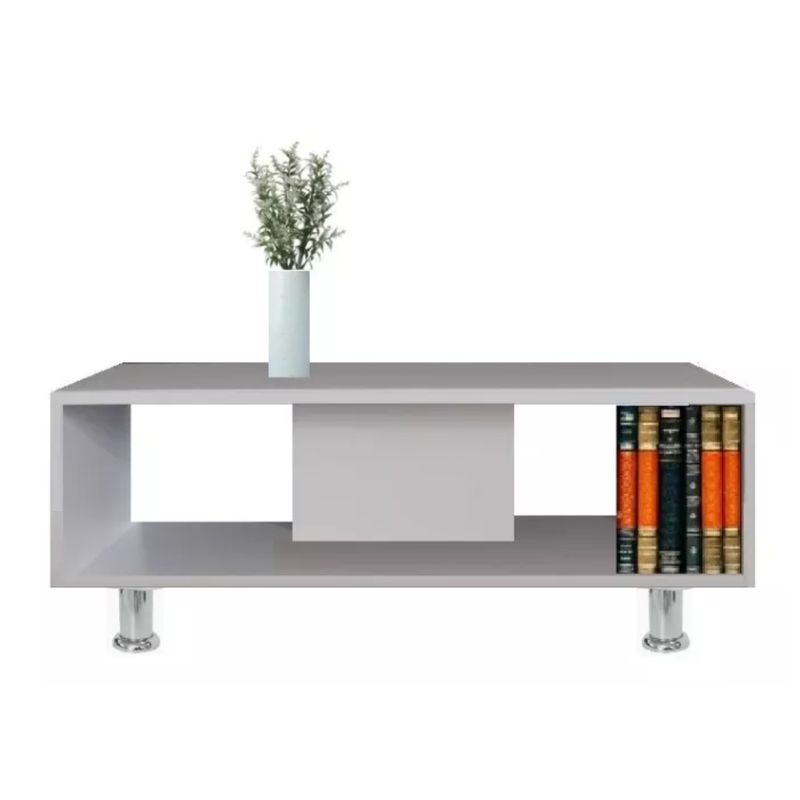 GENERICO - Mesa Auxiliar Sujeta Libros Mesa De Centro mueble para sala blanco