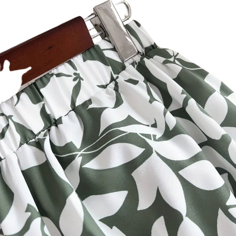 YURELKSHOP - FALDA MIDI MUJER ESTAMPADA