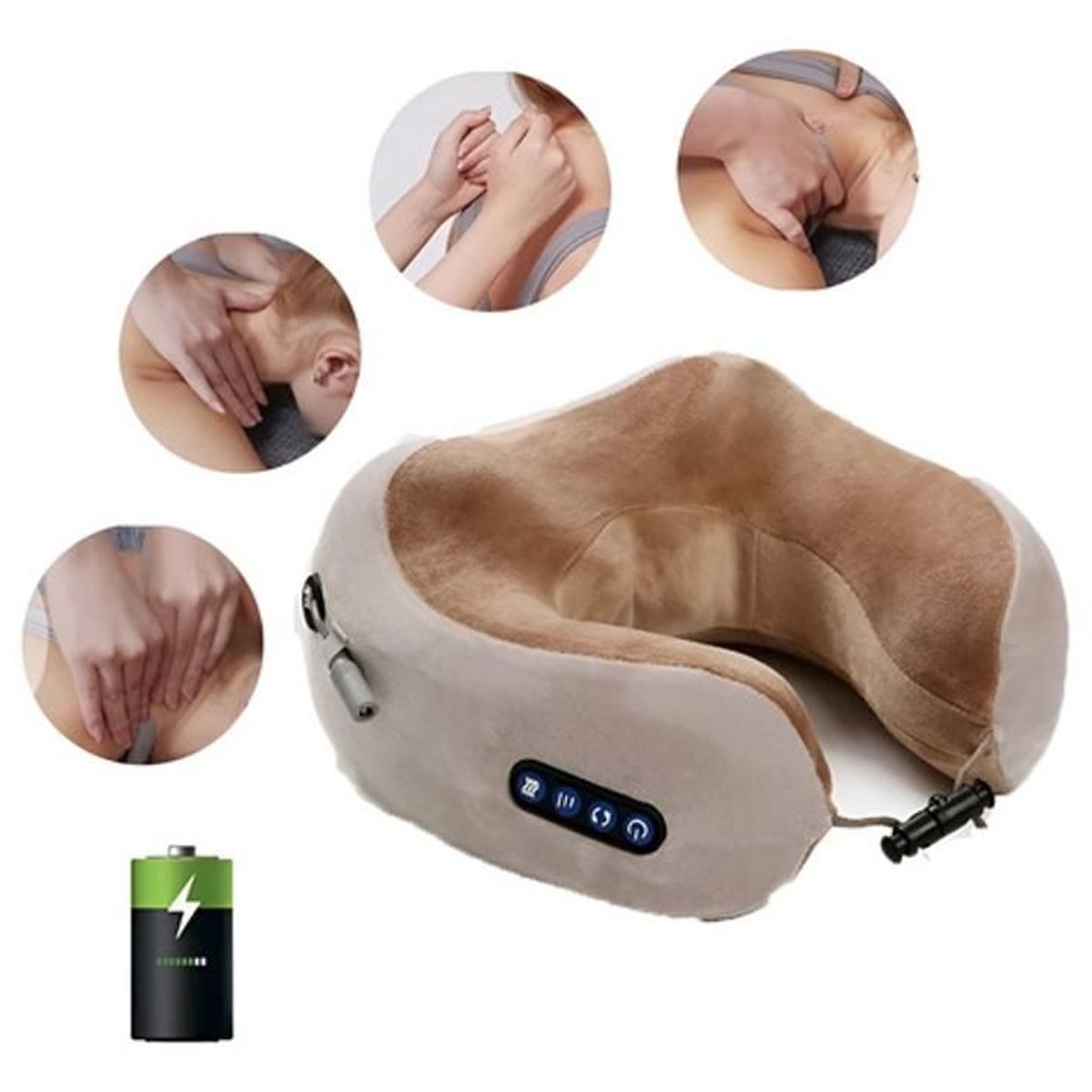 GENERICO - Masajeador Electrico De Cuello Cervical Dolores Almohada