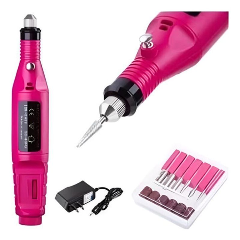 GENERICO - Kit Pulidor Uñas Eléctrico Manicure Pedicura Removedor